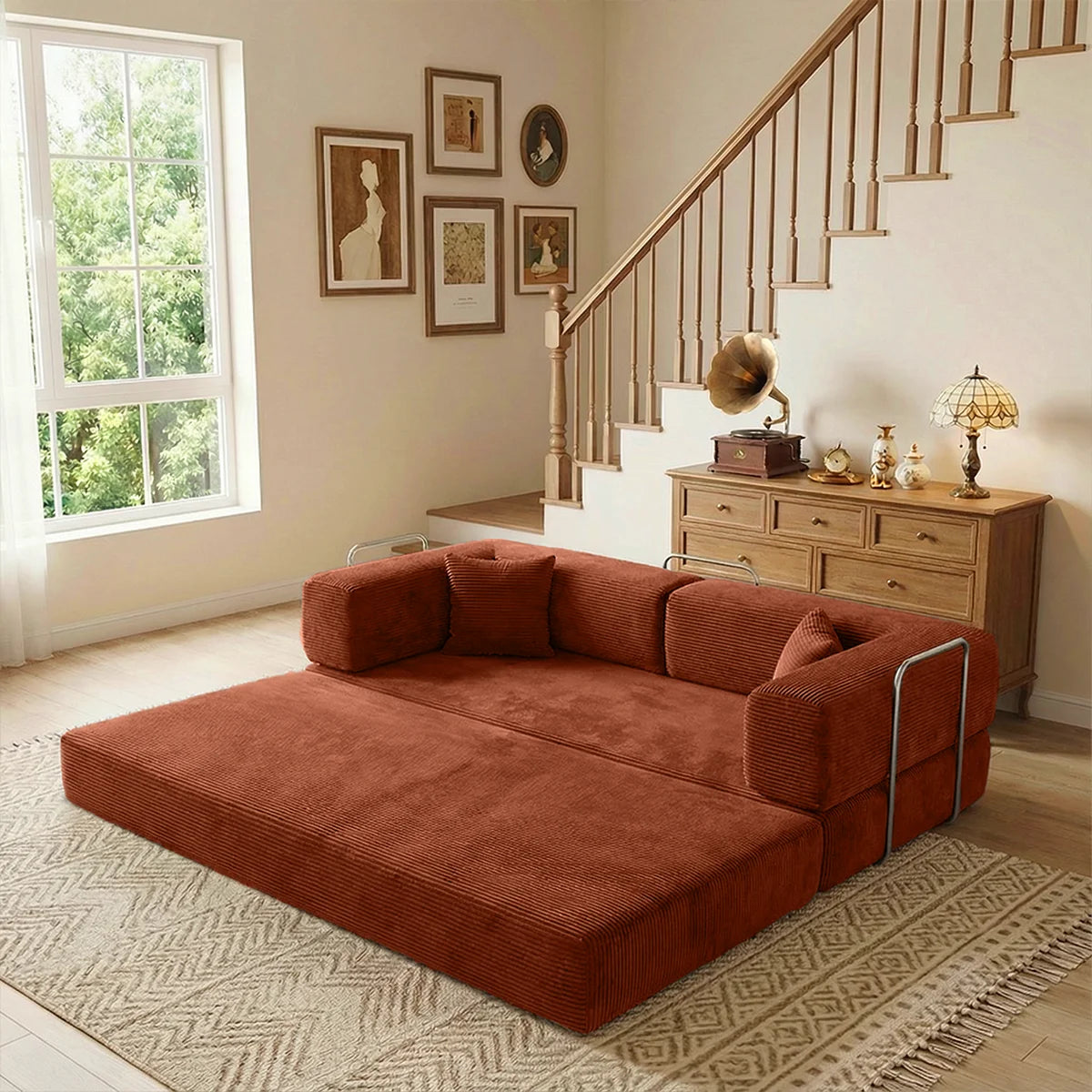 Yqzyphyna Boneless Futon Sofa Bed Convertible Couch Sleeper