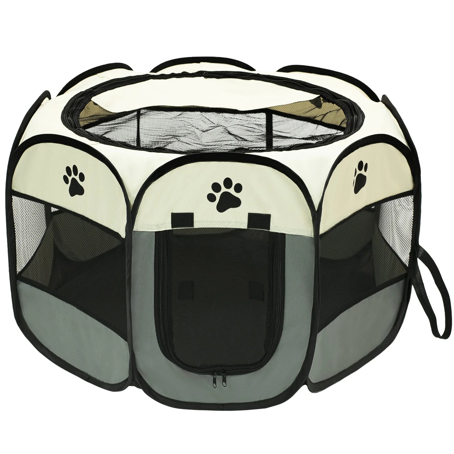 Foldable Pet Playpen For Dogs And Cats With Octagonal Design