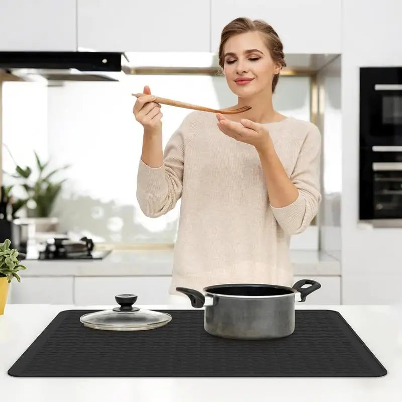 Silicone Stove Mat for Glass Top Stove Top Cover Electric Stove Protector XL Dish Drying Mat for Kitchen