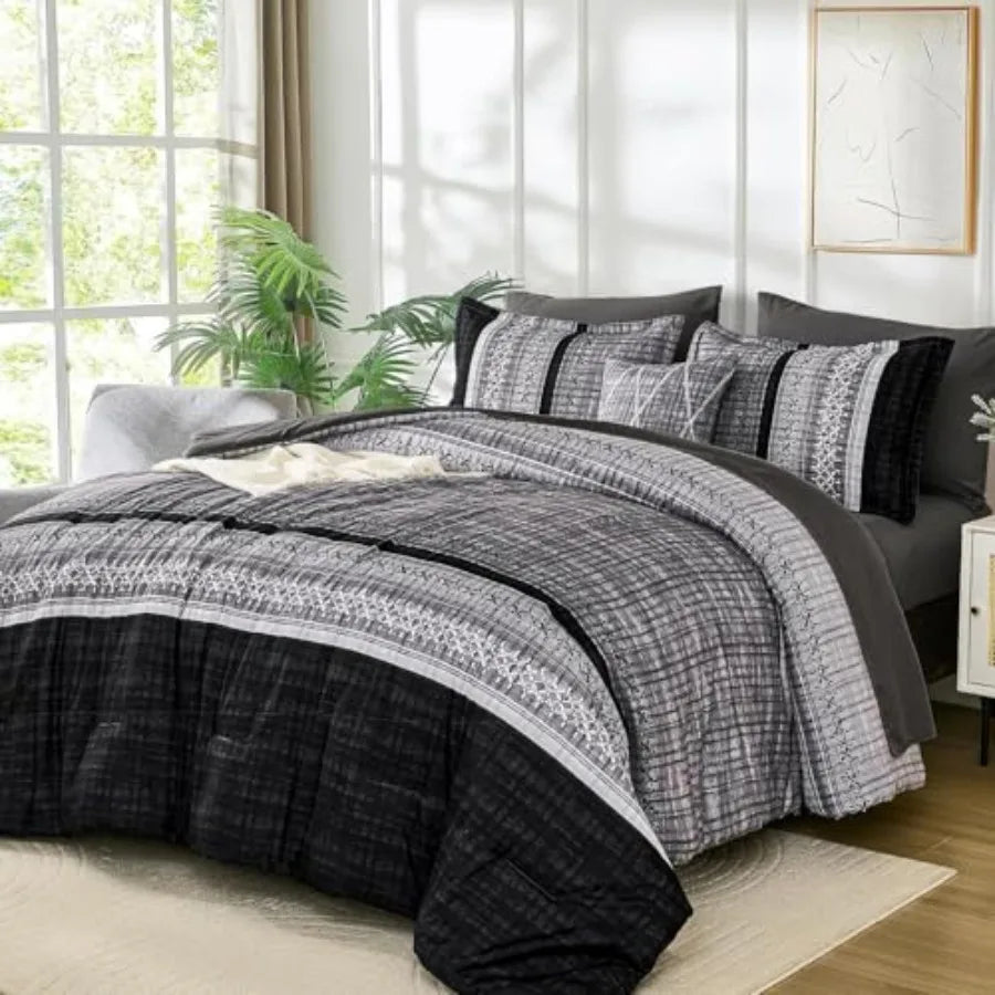 Boho King Comforter Bedding Set Duvet Cover and Pillowcases