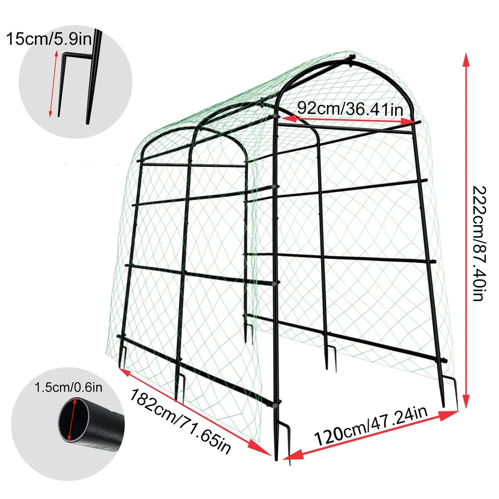 Wisfor U Shaped Metal Garden Plant Trellis Support Frame
