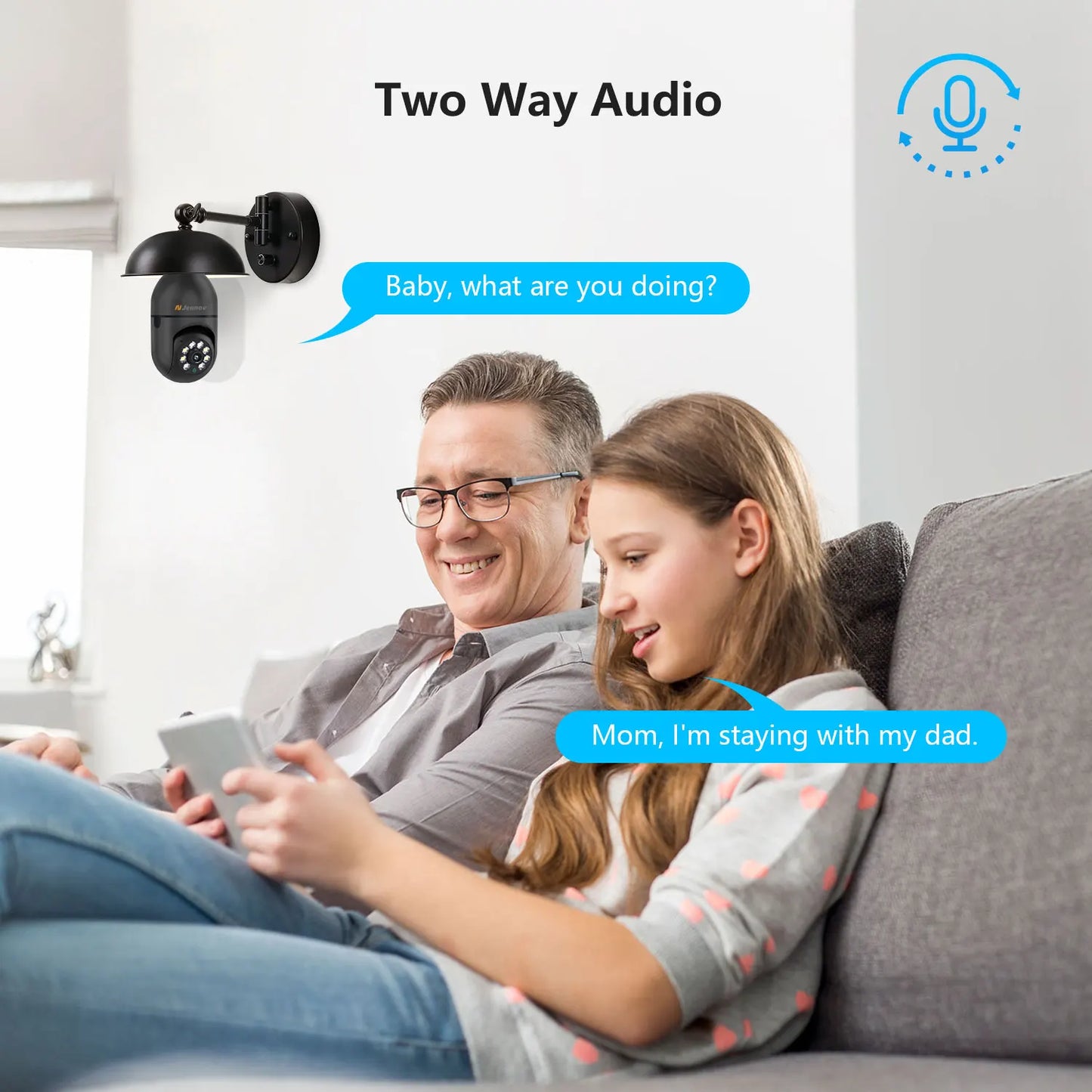 JENNOV 2Pack 2K WiFi Light Bulb Security Camera Outdoor