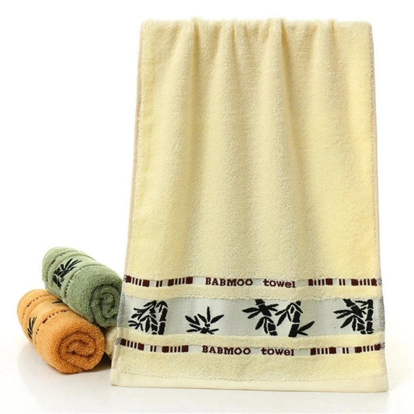 Bamboo Fiber Towels Set For Bath And Face Ultra Absorbent