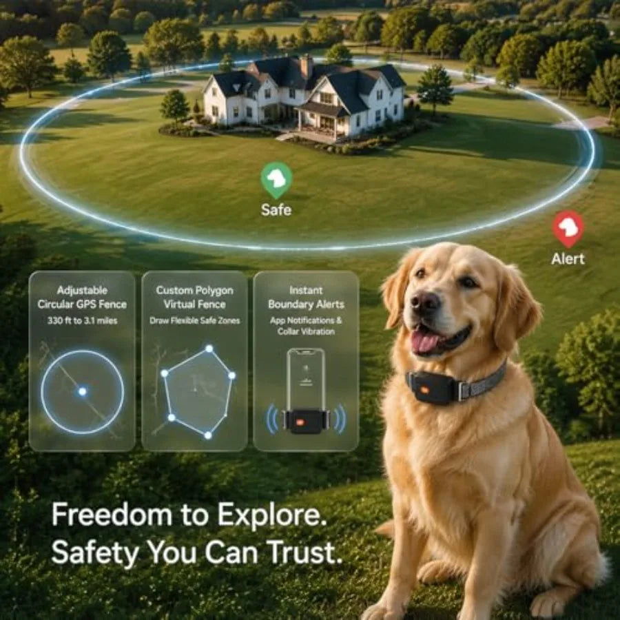 Yao Hui Huang GPS Dog Collar Real Time Wireless Alert