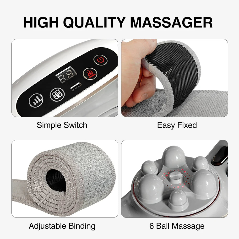 HOMEMASSA Abdominal Massager With Heat For Digestive Comfort