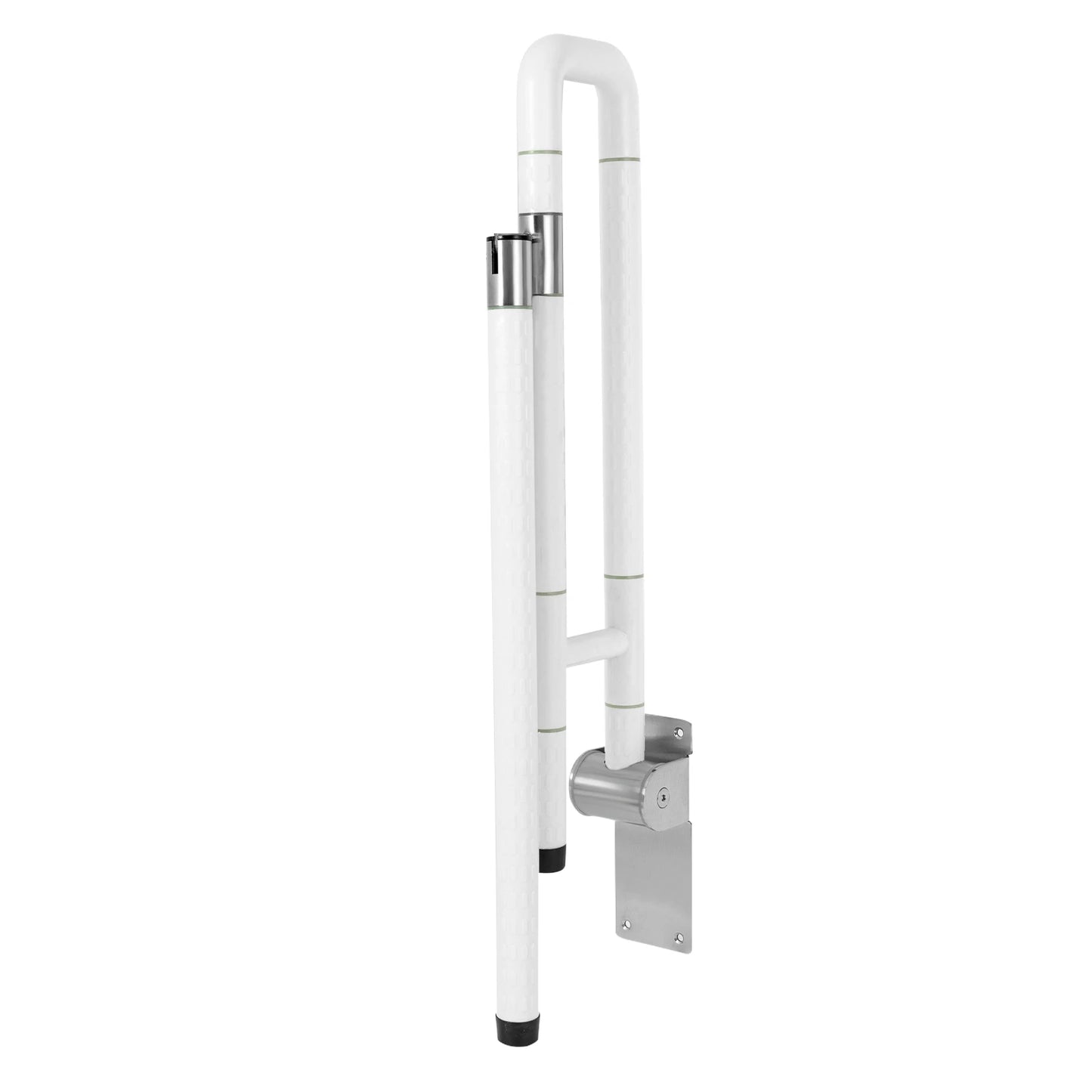 Foldable Drop Down Toilet Grab Bar With Non Slip Grip For Accessible Bathroom