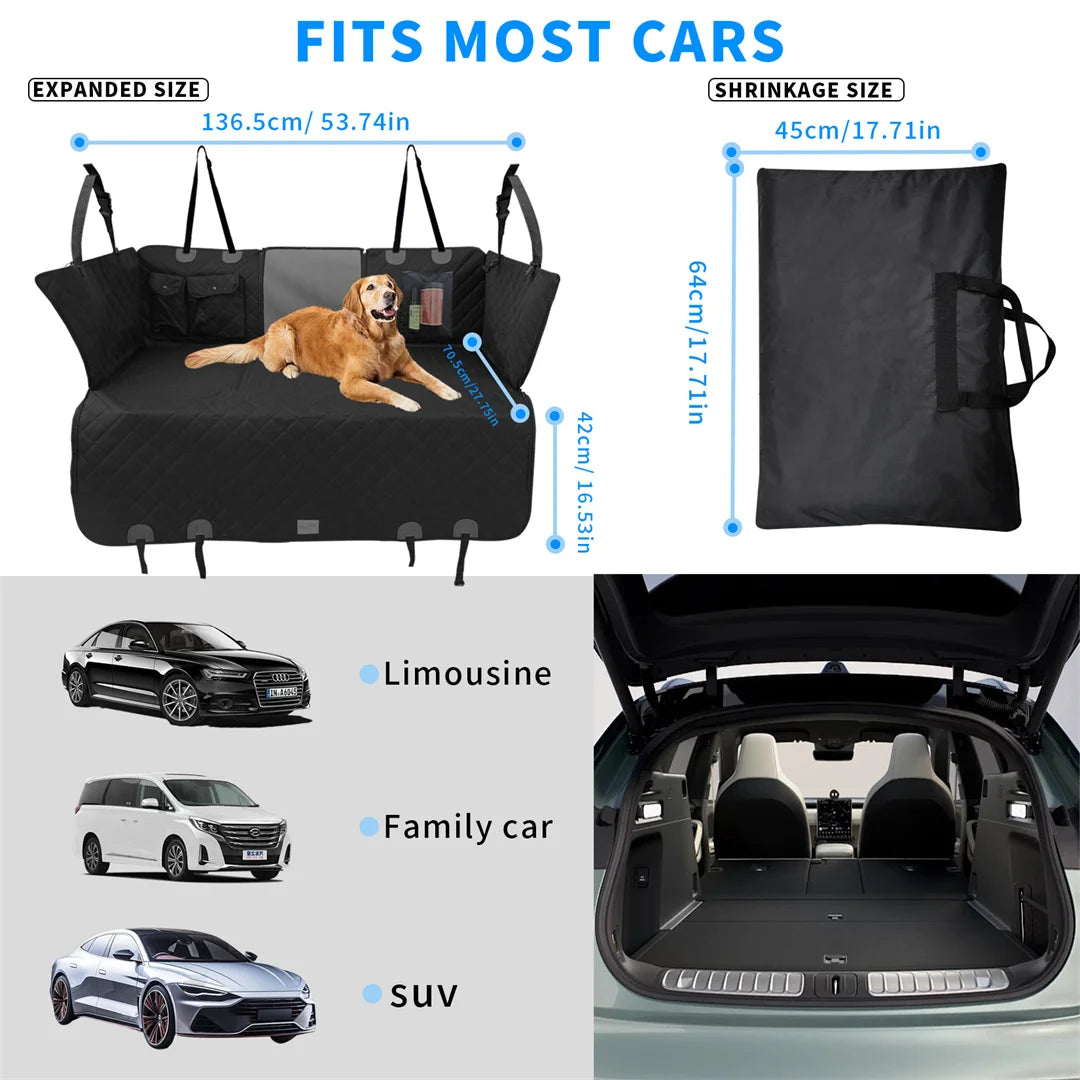 BINGOPAW Waterproof Dog Car Seat Cover Hammock For Backseat Travel