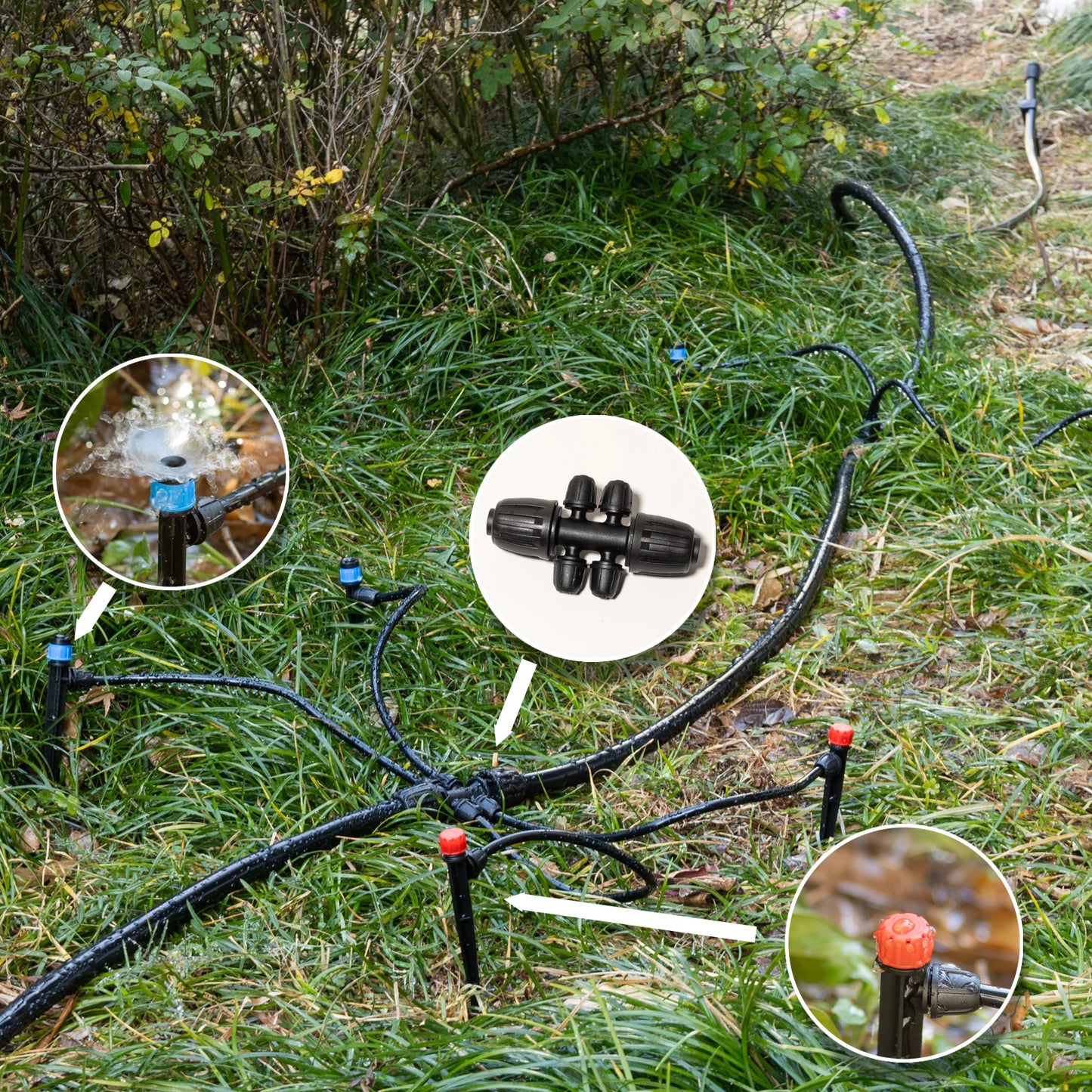 Terrawen Drip Irrigation Kit With Locking Fittings For Gardens