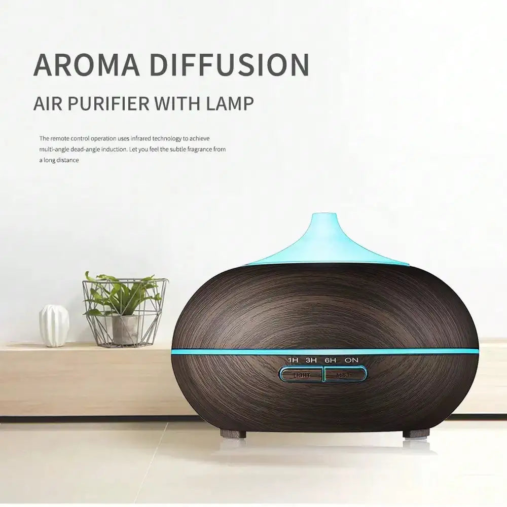1 Pack 550ml Aromatherapy Diffuser Humidifier with Auto Shut Off 4 Timers Essential Oil Diffuser Includes 6 Oils