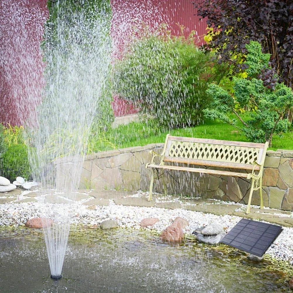 Floating Solar Fountain Pump With 6 Nozzles For Outdoor Ponds