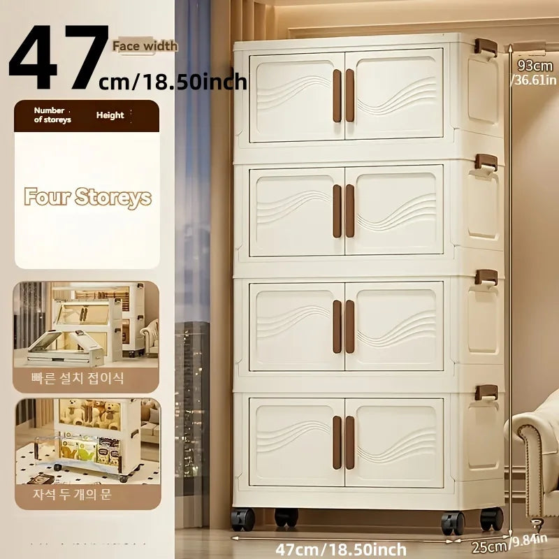 Foldable Storage Box With Clear Door For Organizing Clothes And More
