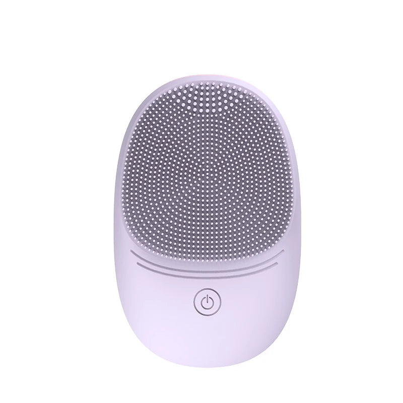 Soft Silicone Electric Facial Cleanser With Sonic Vibration Brush