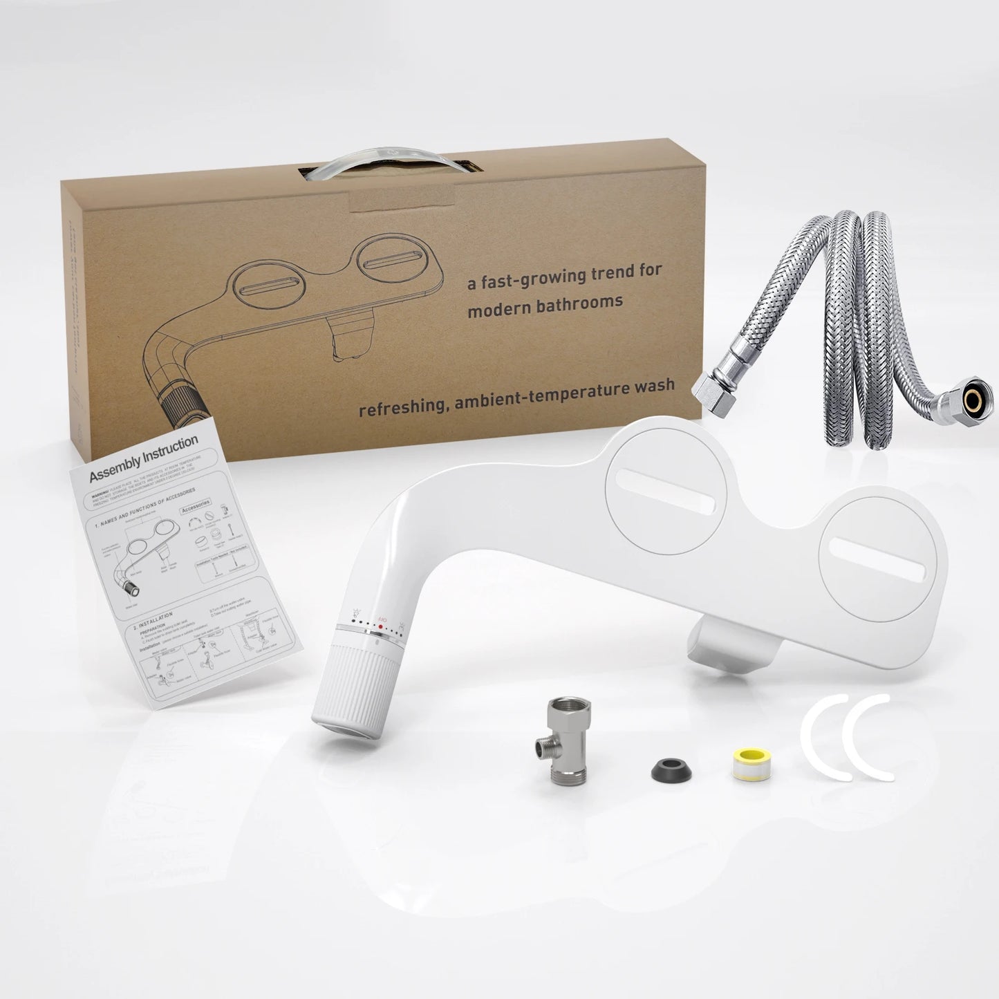 SAMODRA Dual Nozzle Bidet Attachment With Adjustable Water Pressure