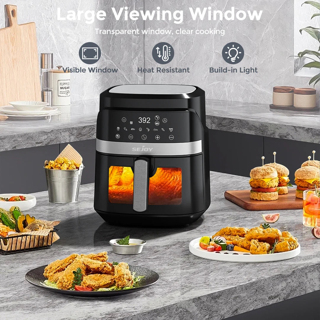 Sejoy Air Fryer 8in1 Multicooker Roast Bake Dehydrate Keep Warm