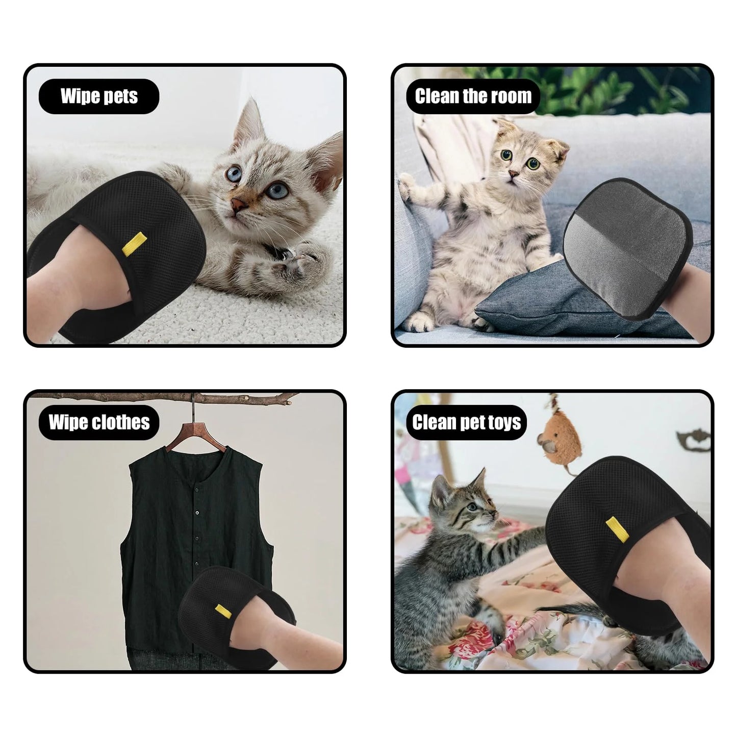 Pet Deshedding Glove For Dog Cat Rabbit Hair Removal