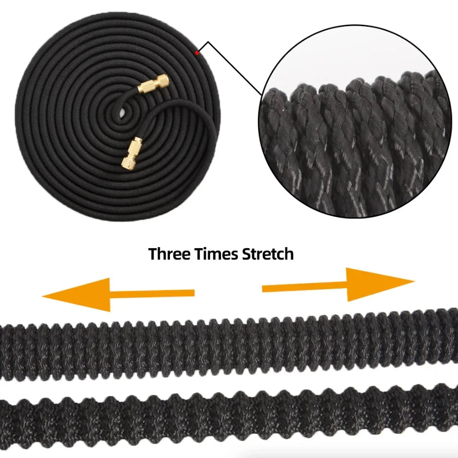 Stronger Deluxe Expandable Flexible Garden Hose Water Hose 25, 50, 75, 100FT