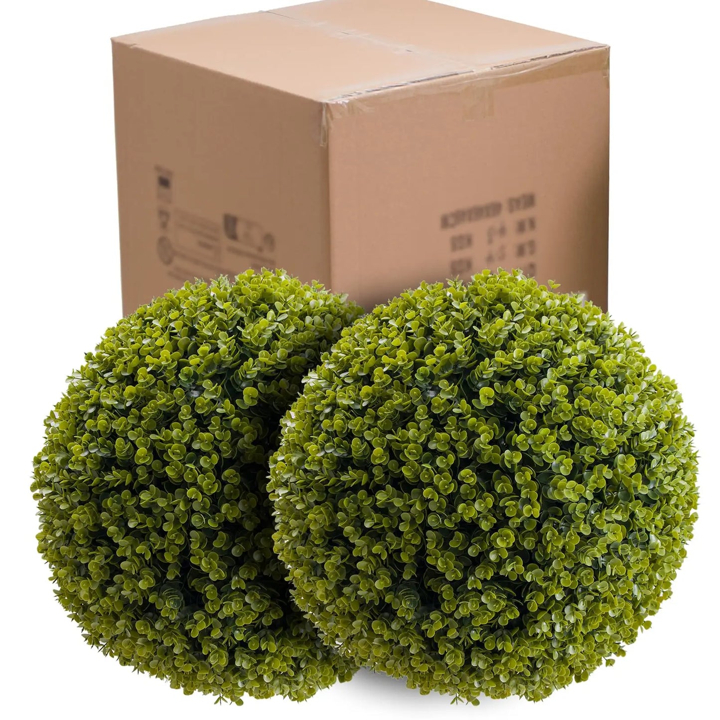 Studyset Outdoor Topiary Balls Set of Two Artificial Cedar Decor