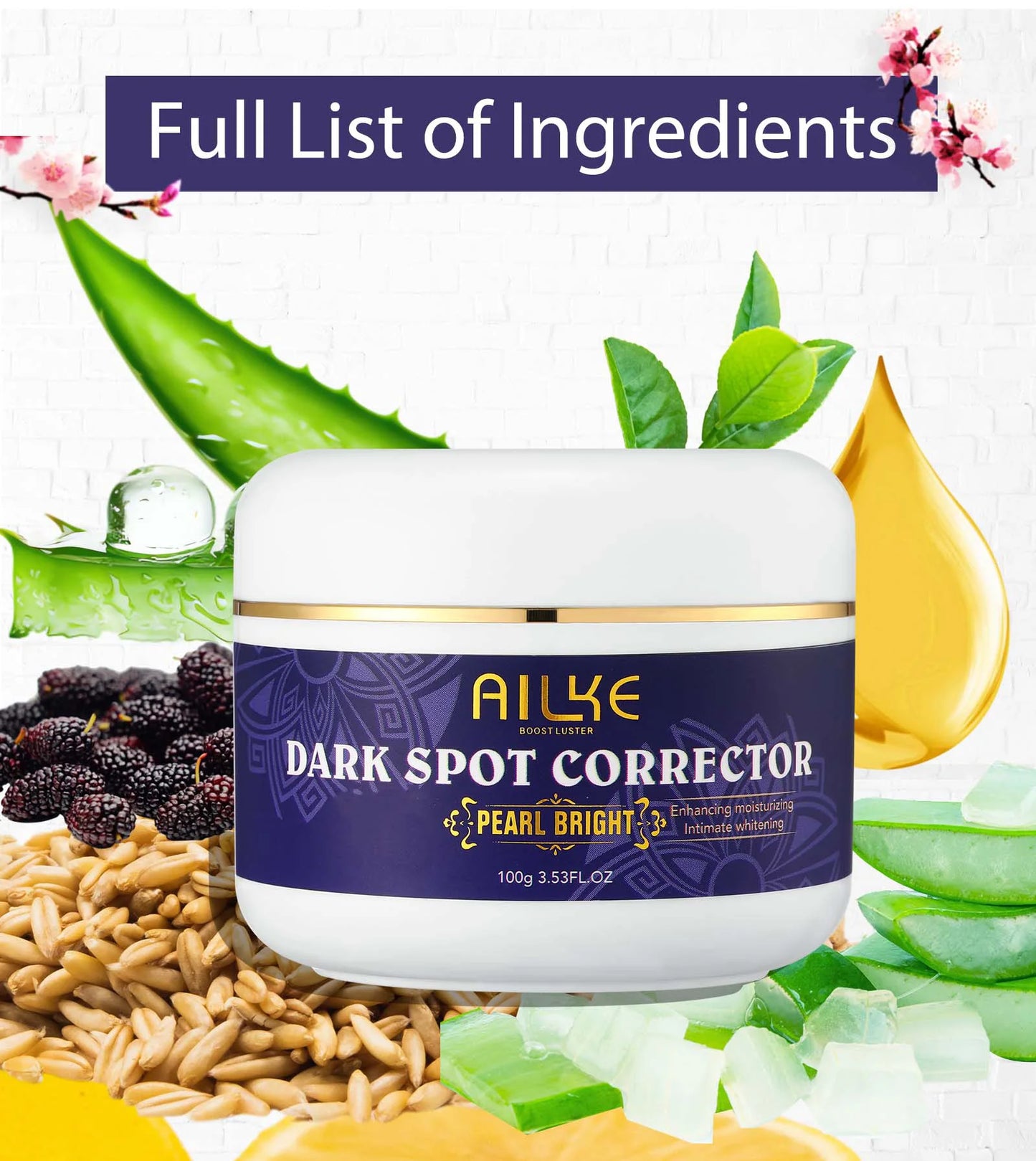 AlLKE Dark Spot Corrector Facial Cream, Moisturizing, Improve Rough Skin, Remove Melanin, Uneven Skin Tone