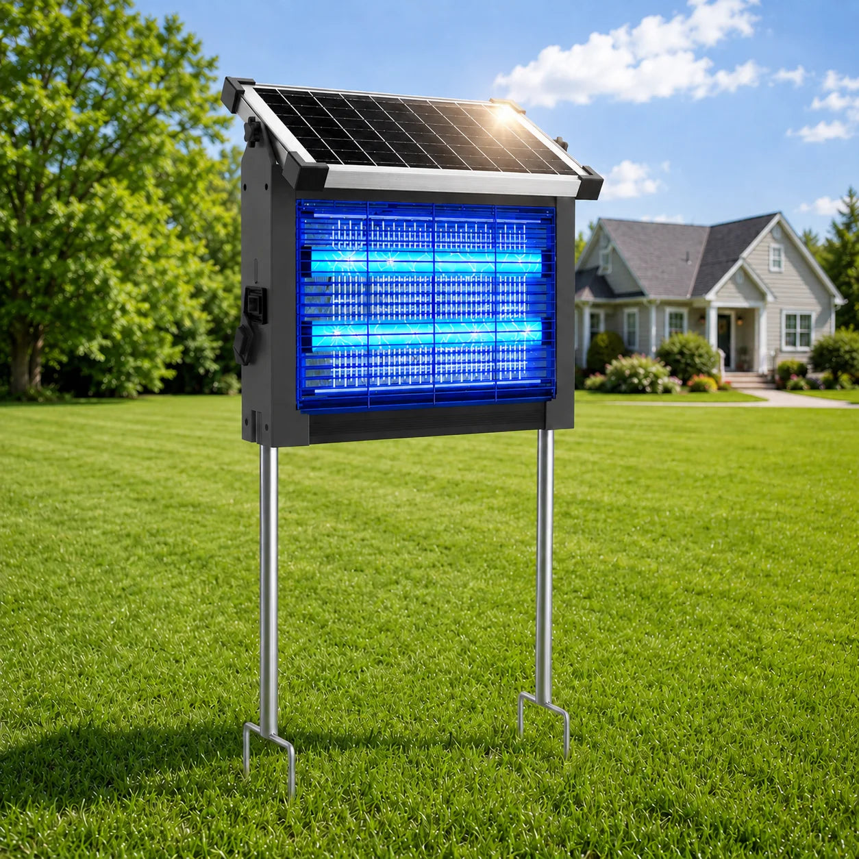 Solar Mosquito Zapper Outdoor 4500V Waterproof