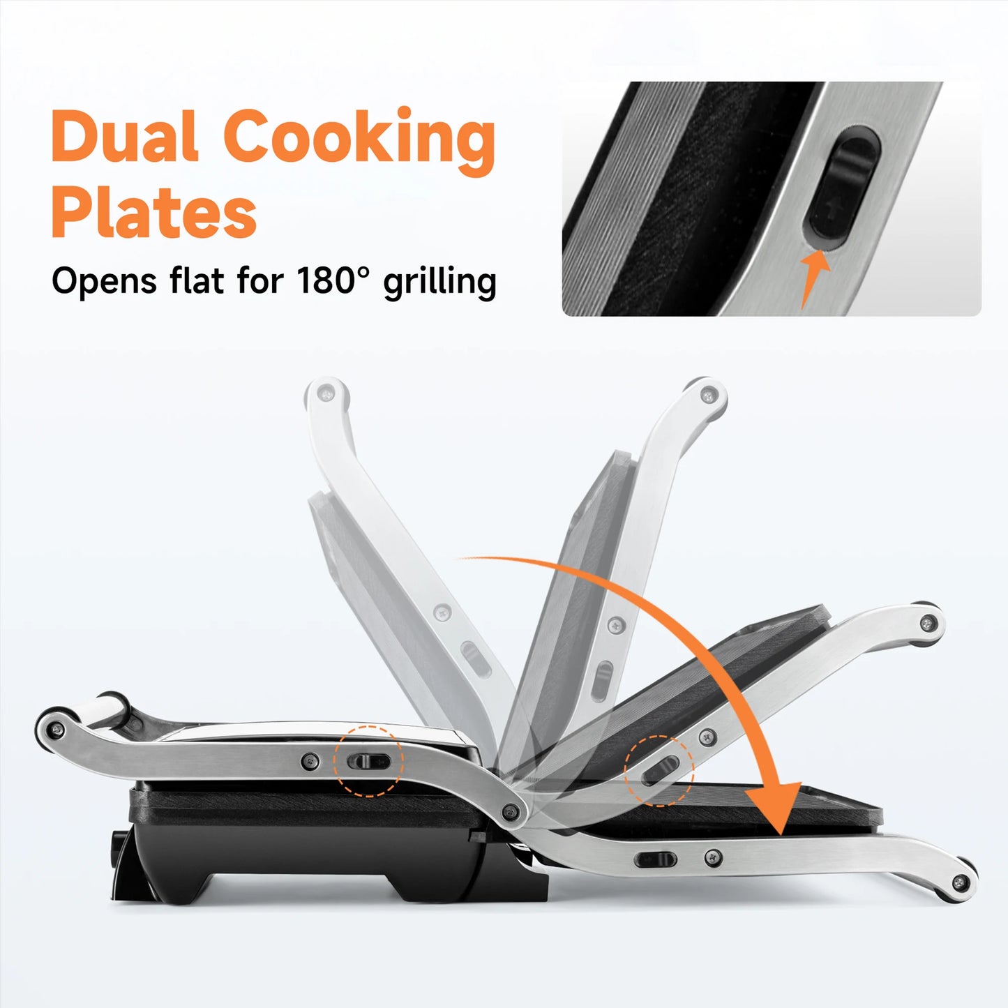 Suslas Electric Panini Press Griddle For Grilled Cheese Sandwich