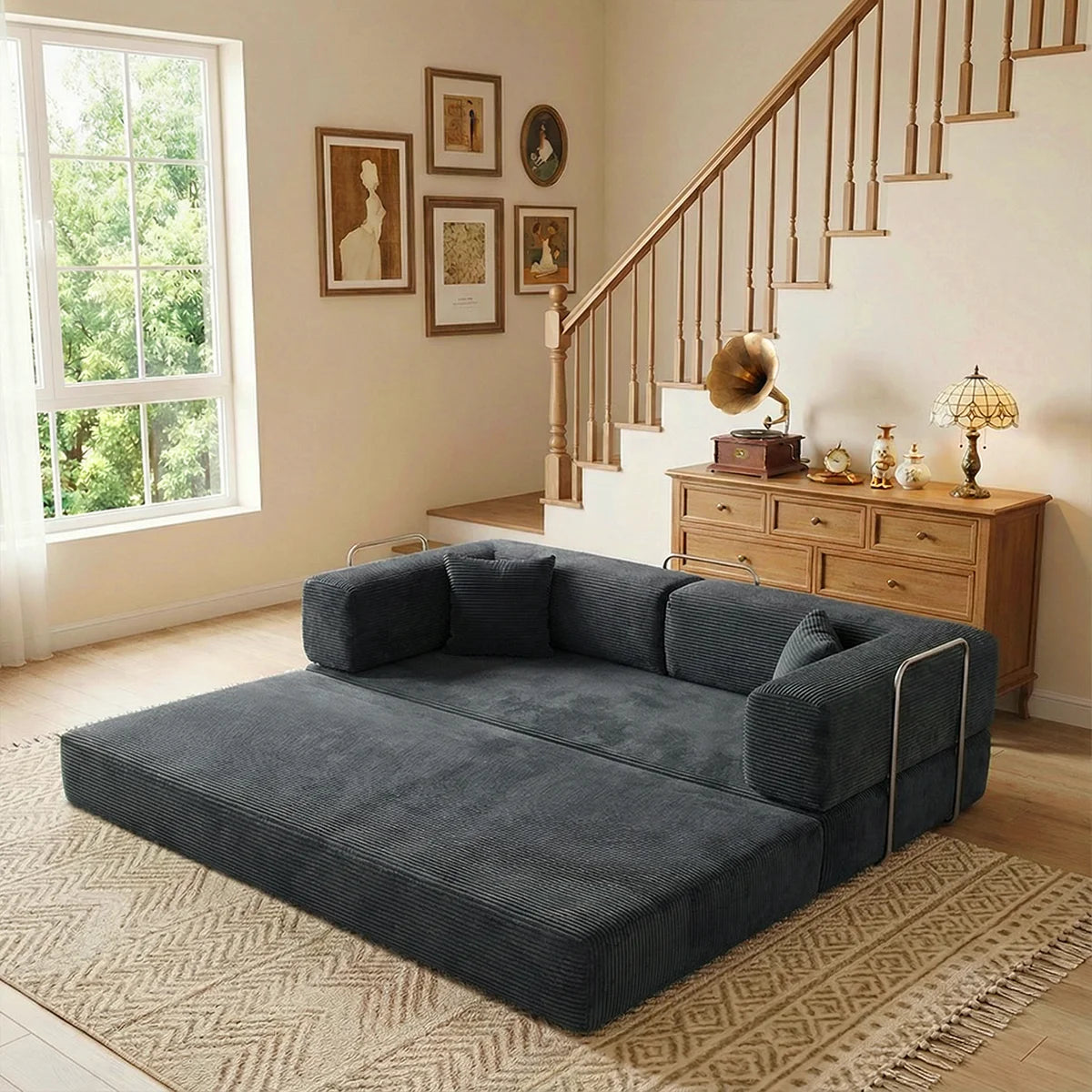Yqzyphyna Boneless Futon Sofa Bed Convertible Couch Sleeper