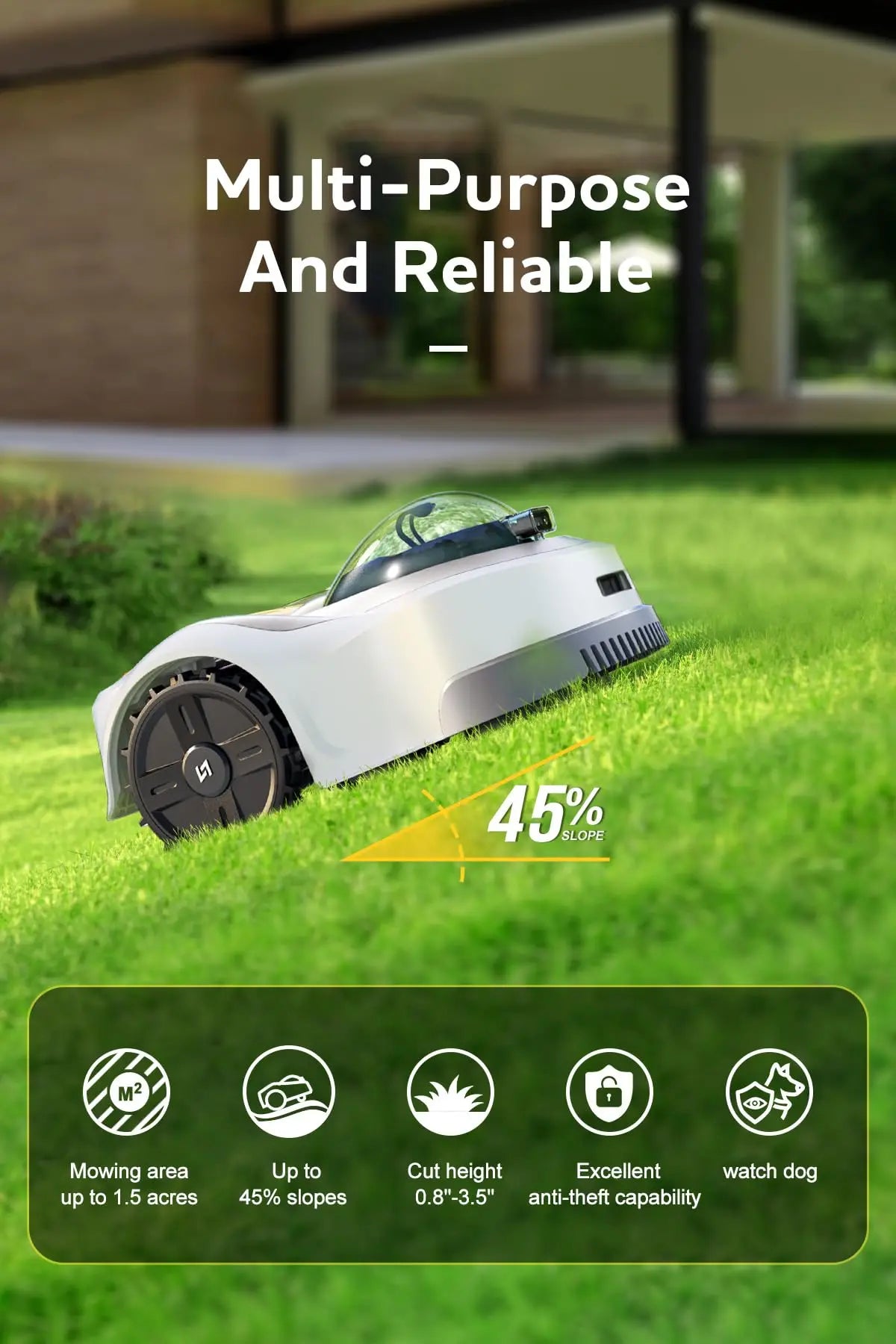 Novabot N1000 Robotic Lawn Mower With AI Mapping And App