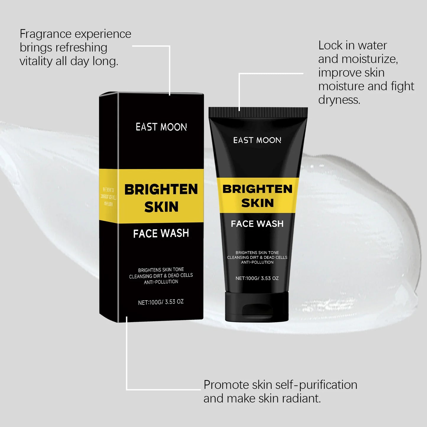 Men Facial Cleanser Rich Foam Moisturizing Gentle Oil Control