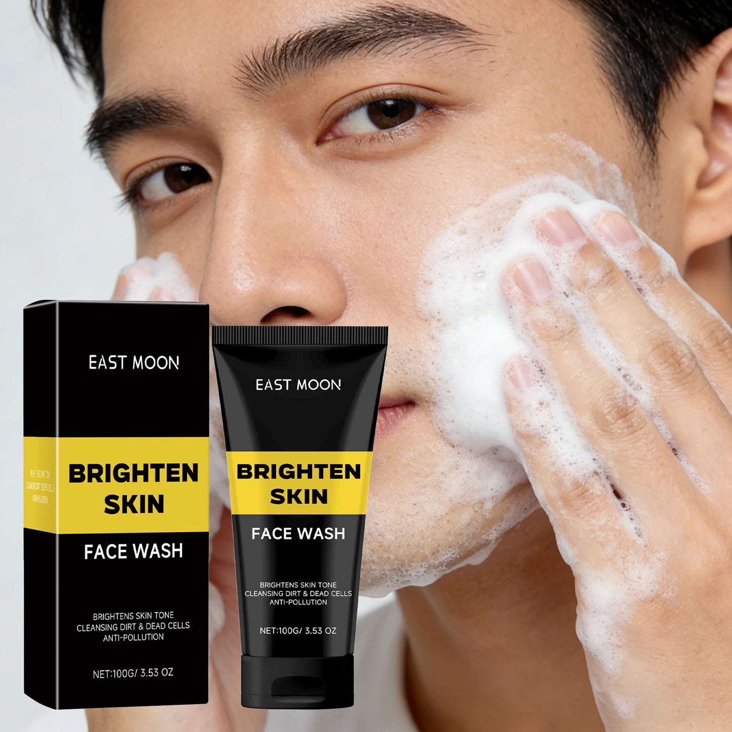 Men Facial Cleanser Rich Foam Moisturizing Gentle Oil Control