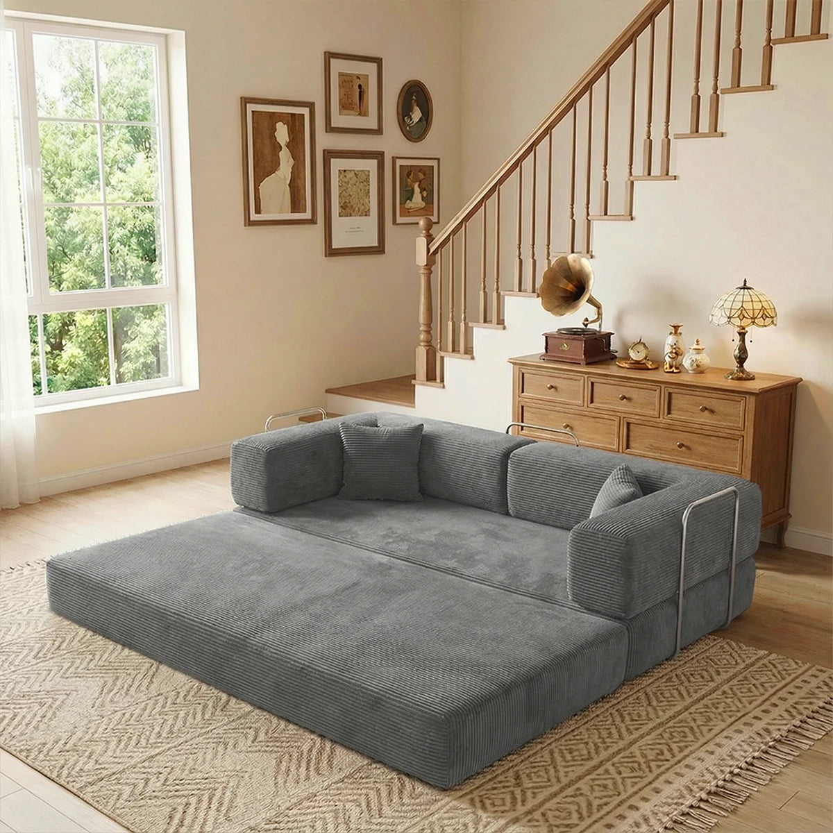 Yqzyphyna Boneless Futon Sofa Bed Convertible Couch Sleeper