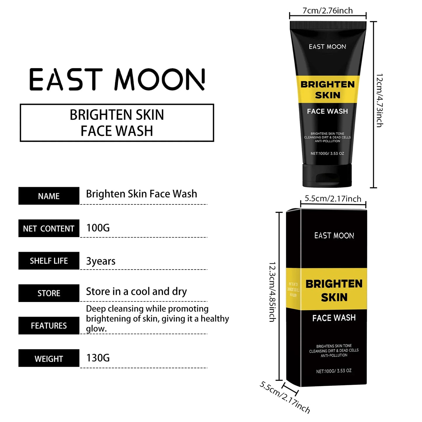 Men Facial Cleanser Rich Foam Moisturizing Gentle Oil Control