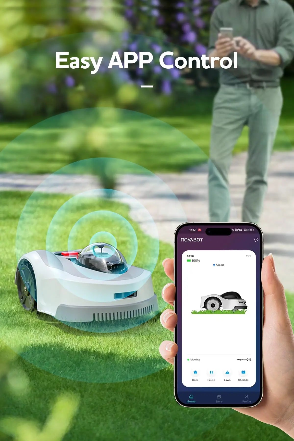 Novabot N1000 Robotic Lawn Mower With AI Mapping And App