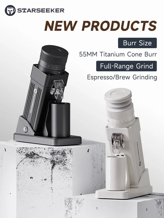 Starseeker E55Pro Electric Coffee Grinder Conical Burr Stepless Fineness