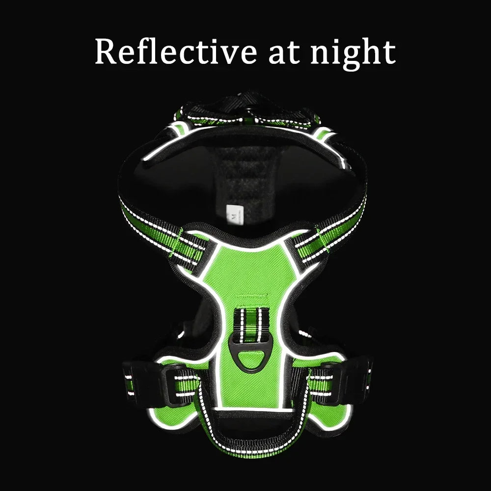 Nylon Reflective Adjustable Dog Harness Vest No Pull For Dogs