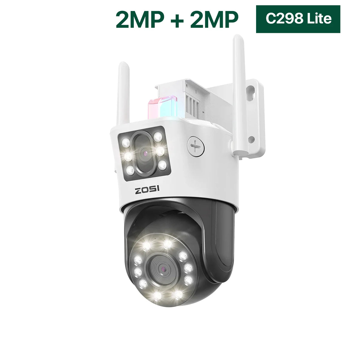 Zosi 4K Dual Lens PTZ Outdoor Surveillance Security Camera