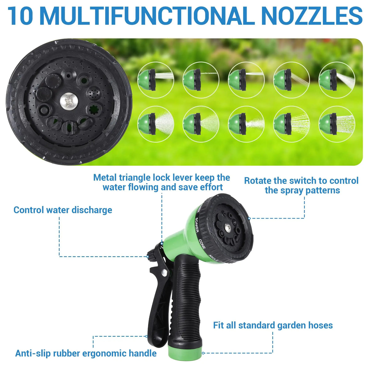 HiMiss Stainless Steel Garden Hose With Brass Connectors
