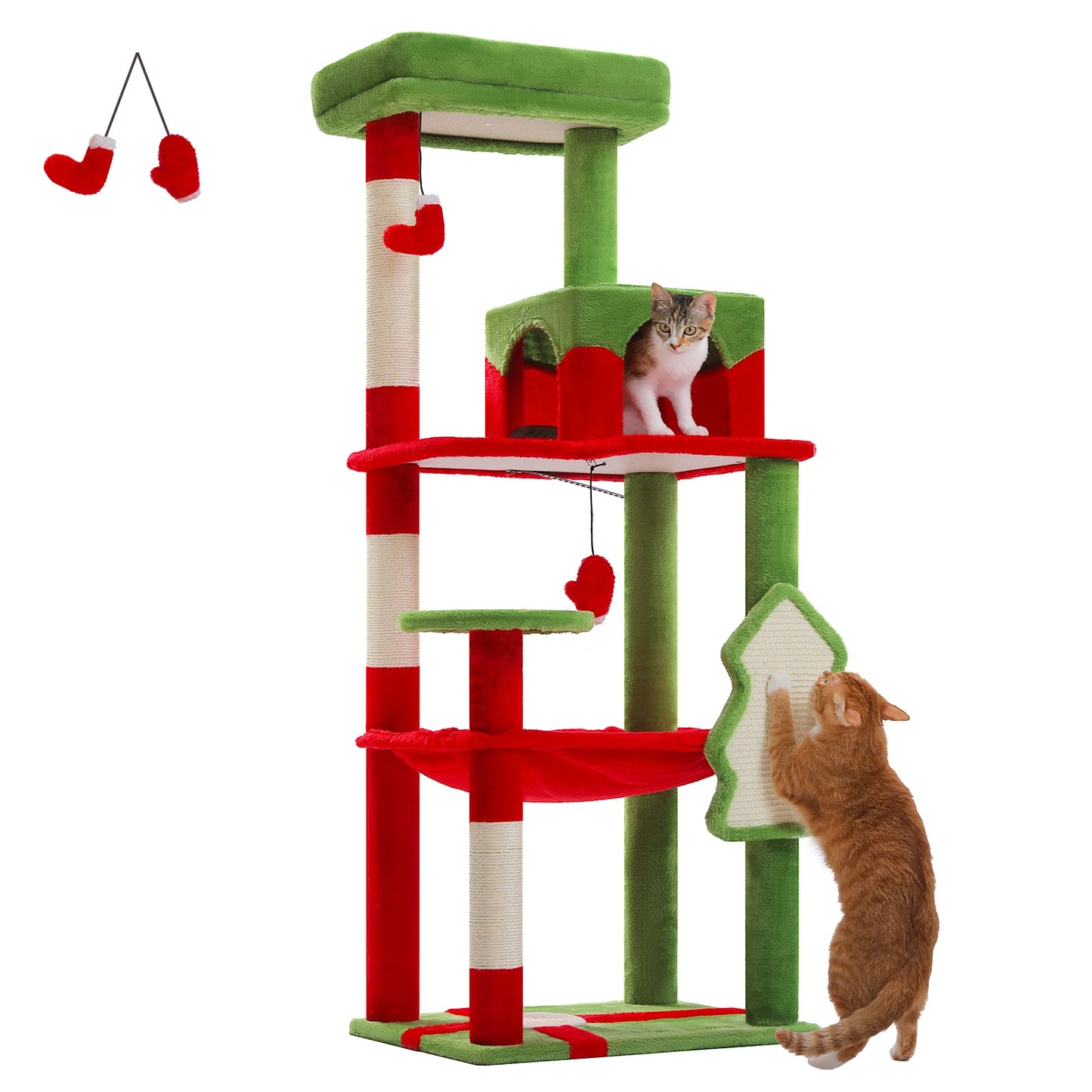 PAWZ Road Cat Tree Indoor Five-Level Scratching Tower