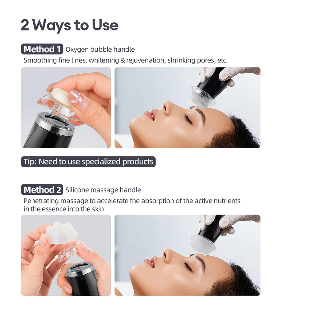 Foreverlily CO2 Oxygen Bubble Pen 5 Gear Vibration Facial Cleanser