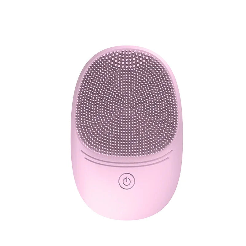Soft Silicone Electric Facial Cleanser With Sonic Vibration Brush