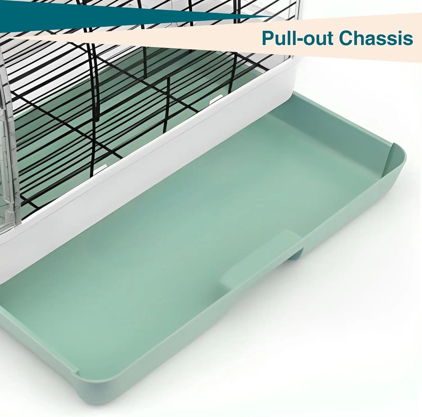 HiMISS Portable Bird Cage Carrier For Parrots With Perches Bowls Tray