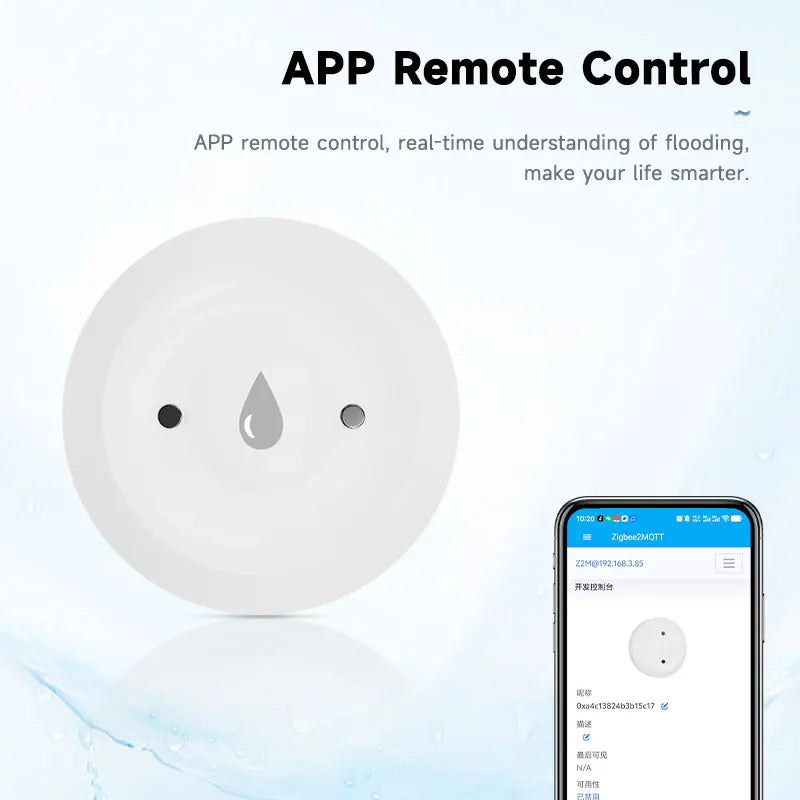ZigBee Water Leakage Sensor With MQTT, Home Assistant Compatible