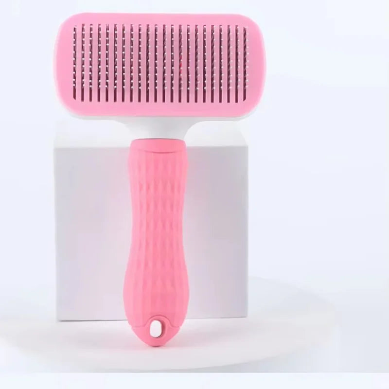 One Button Self Cleaning Slicker Brush For Dog And Cat Grooming