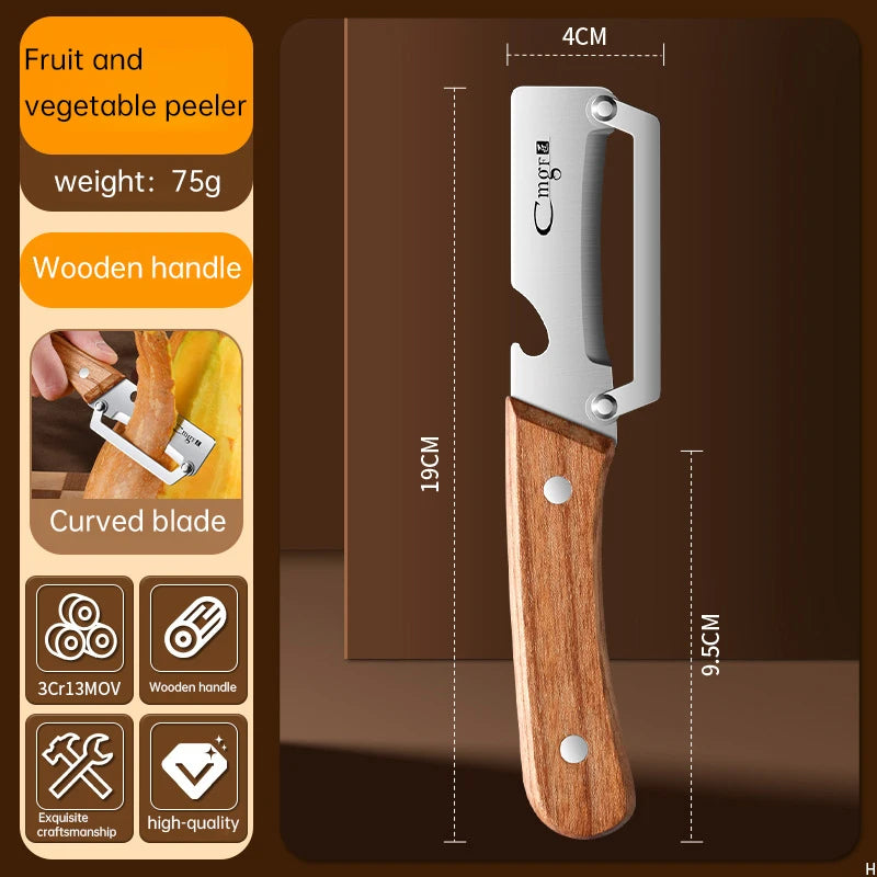 XUANXIANG Stainless Steel Peeler With Wooden Handle