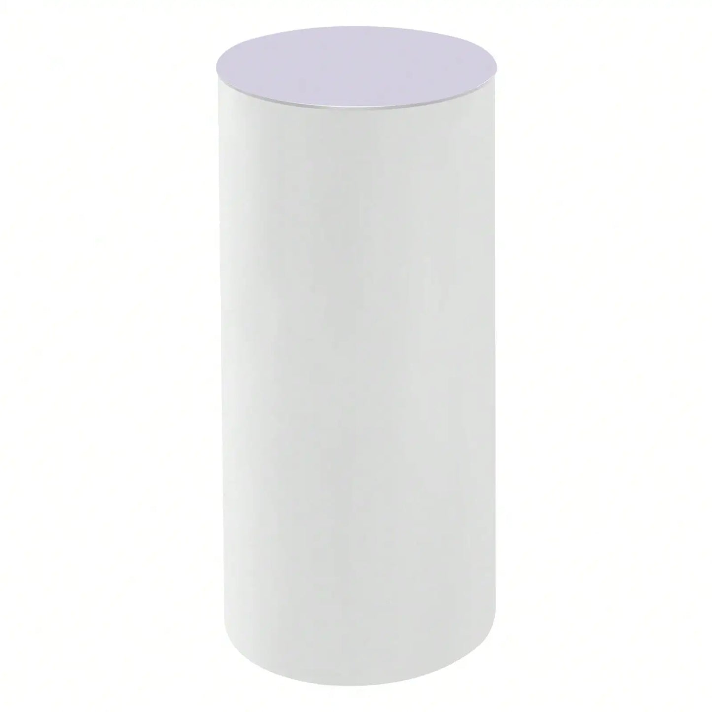 3Pcs White Cylinder Pedestal Stands PVC Acrylic Display