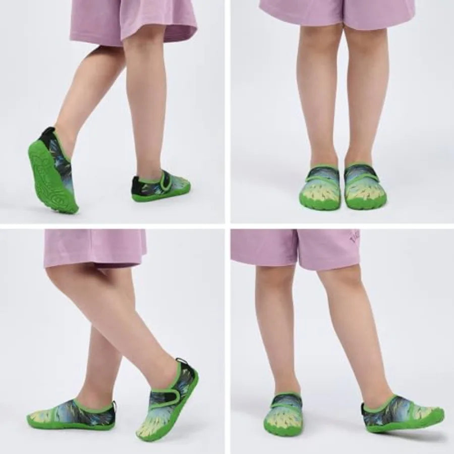 Water Shoes Boys Girls - Wide Toe Box Quick Dry Barefoot Shoes Breathable Non Slip Aqua Athletic Sneakers for Swim Beach Pool K