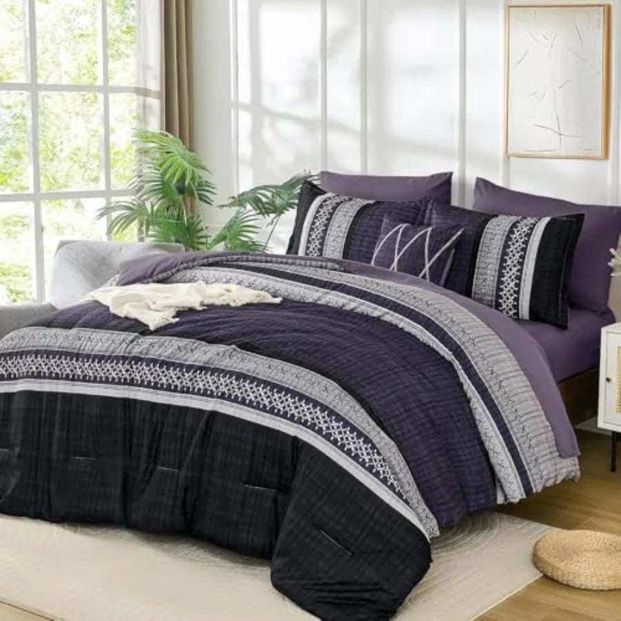 Boho King Comforter Bedding Set Duvet Cover and Pillowcases