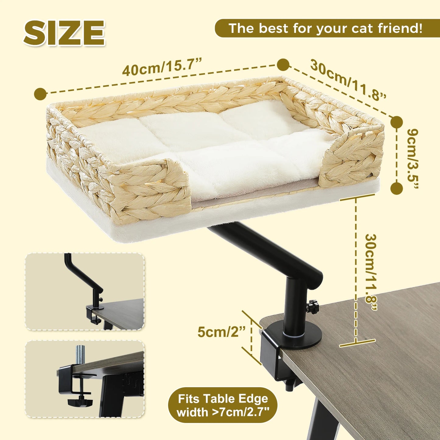 PAWZ Road Cat Desk Bed 360 Degree Rotatable Hammock