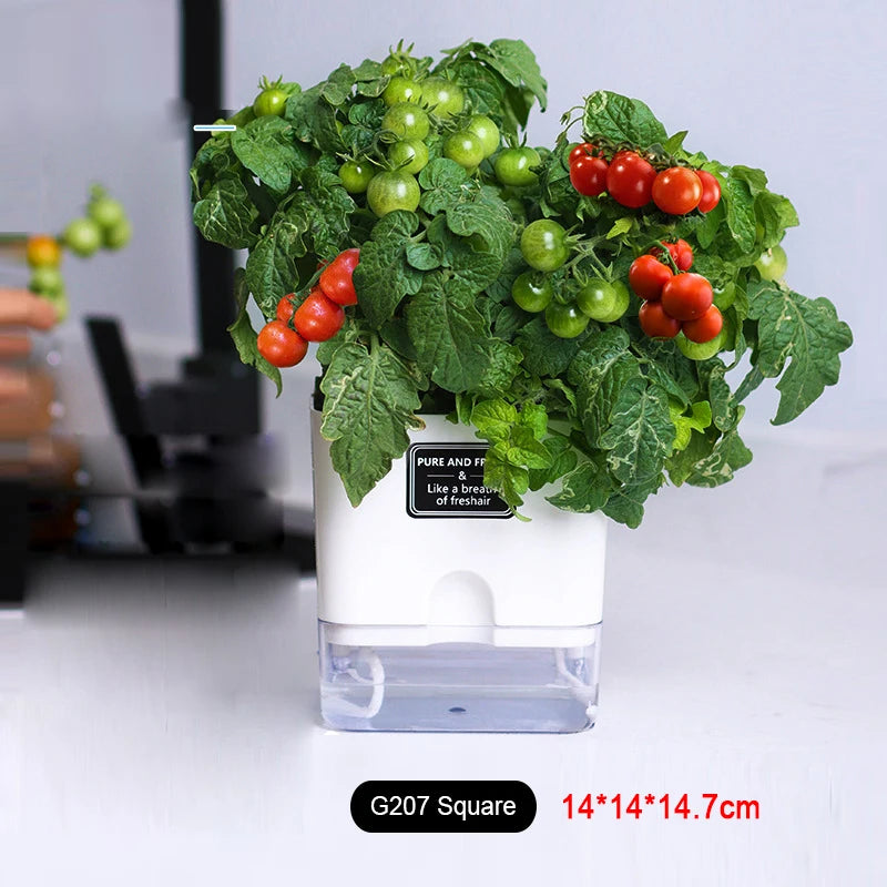Self Watering Pot Dual Deck Magnetic Plastic Flower Pot