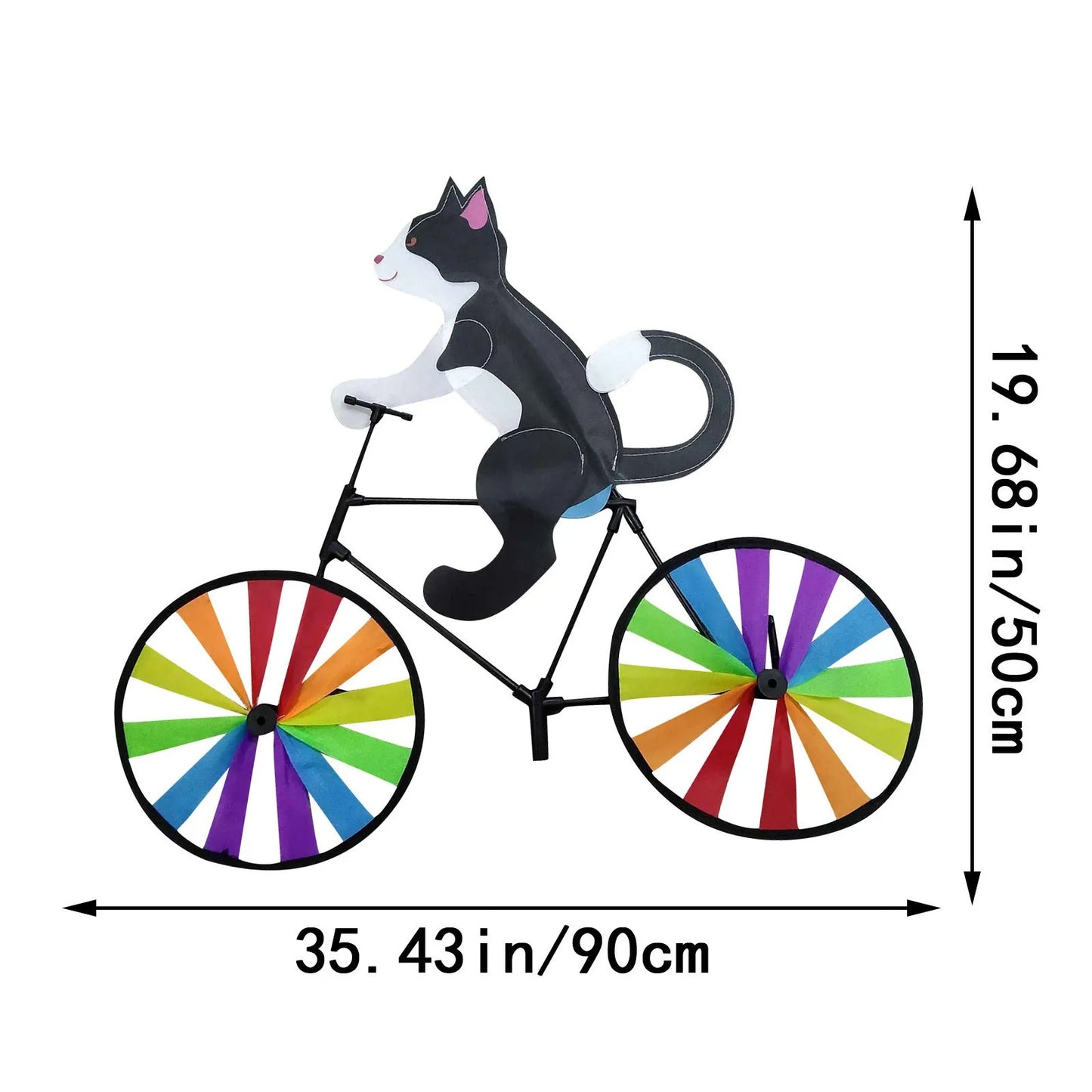 Outdoor Cat Bicycle Garden Sculpture For Yard Decor