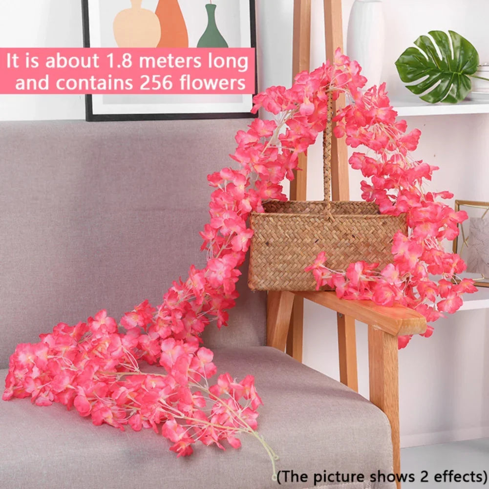 Artificial Sakura Flowers Vine For Wedding Decor