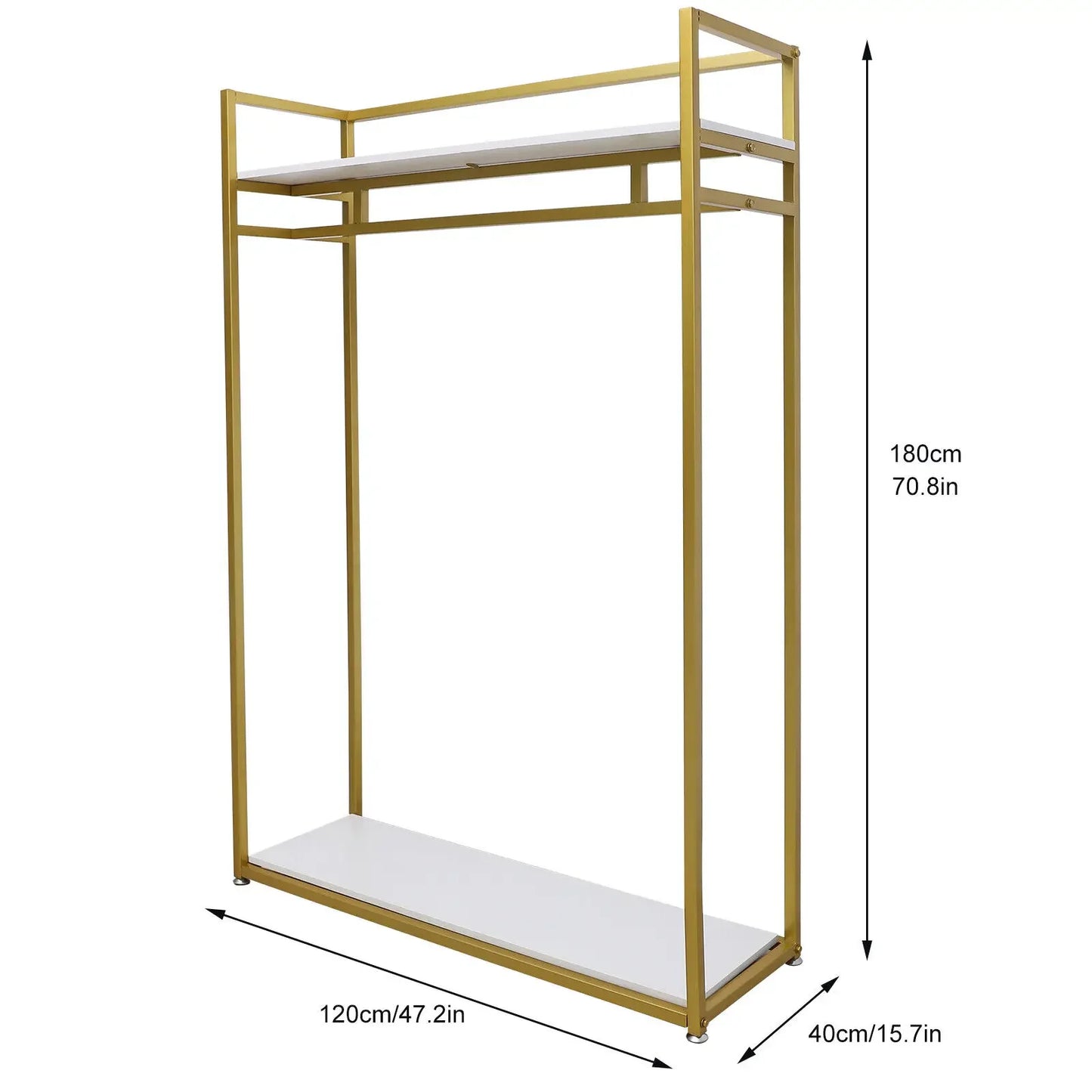Metal Freestanding Clothing Rack For Store Display Home